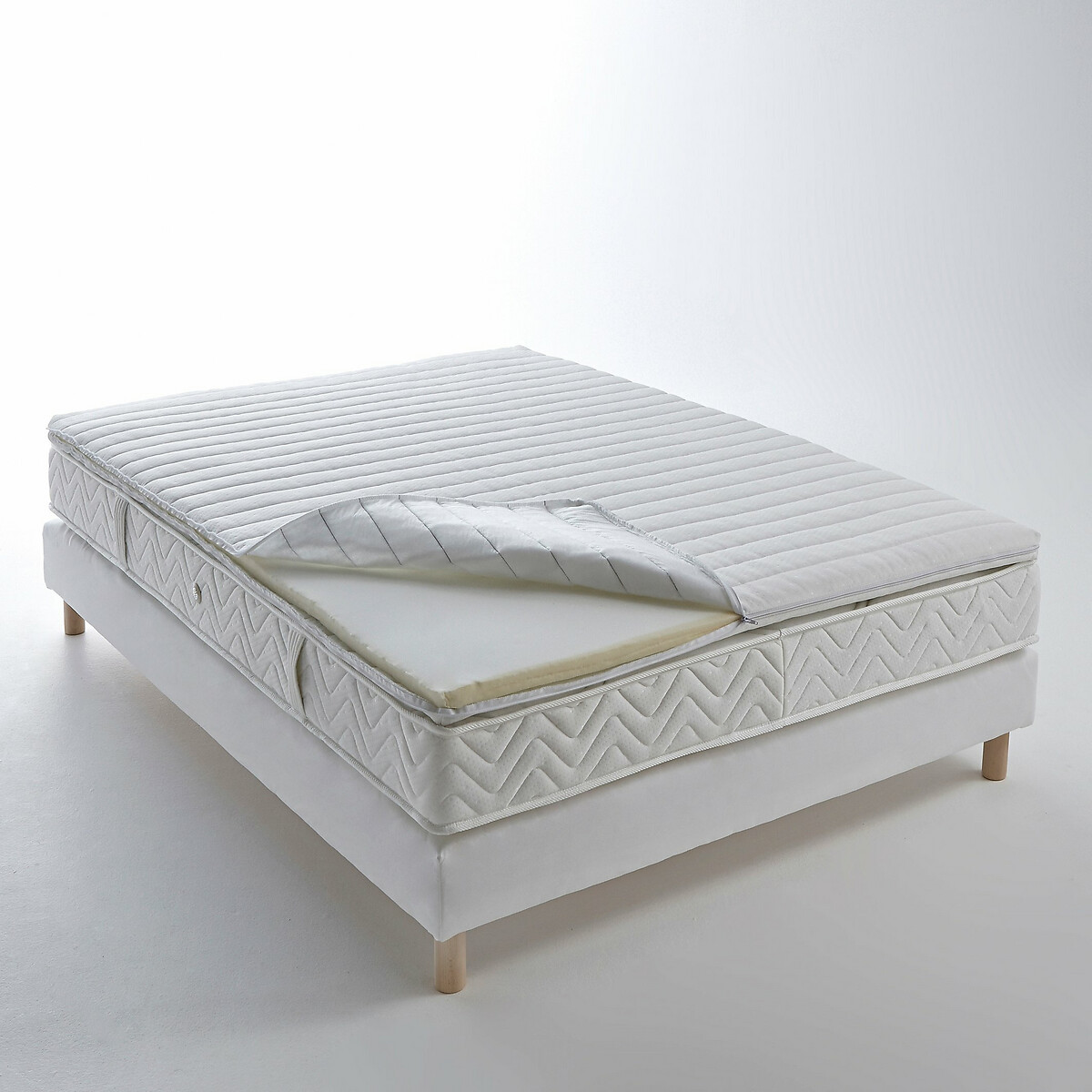 LA REDOUTE INTERIEURS<br>Sobrecolchão de espuma viscoelástica, tratamento resistente ao fogo, 5 cm de altura