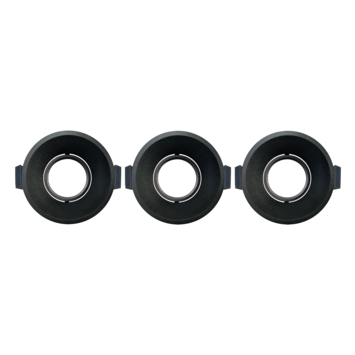 GAMMA inbouwspots set van 3 richtbaar zwart Ø 82mm