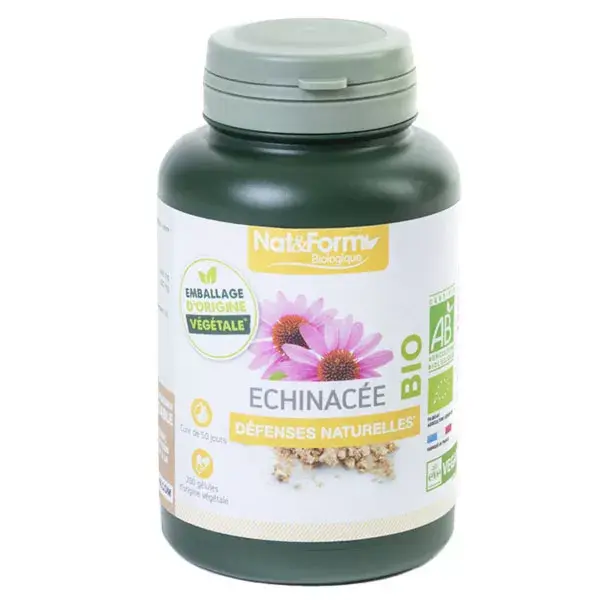 Nat & Form Equinácea Orgânica 200 Cápsulas Vegetais