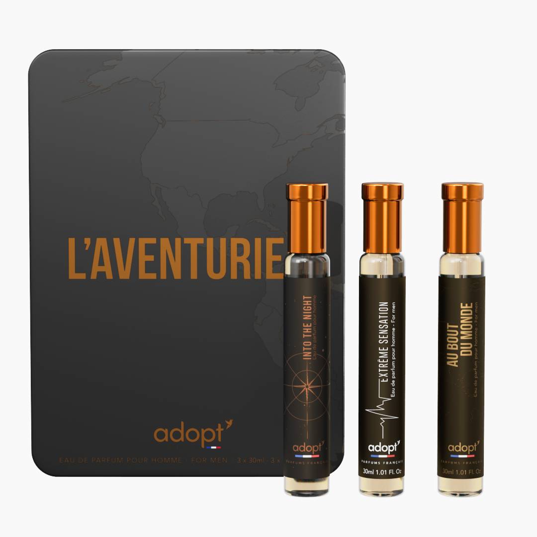 L'aventurier - Coffret 3 eaux de parfum Au bout du monde 30ml + Into the night 30ml + Extrême sensation 30ml