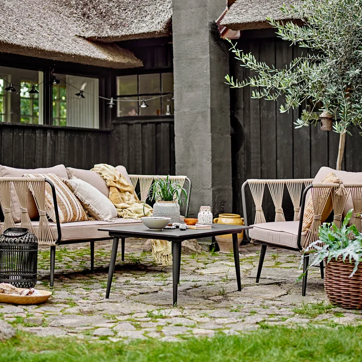 Bloomingville - Pavone Outdoor Sofa, schwarz