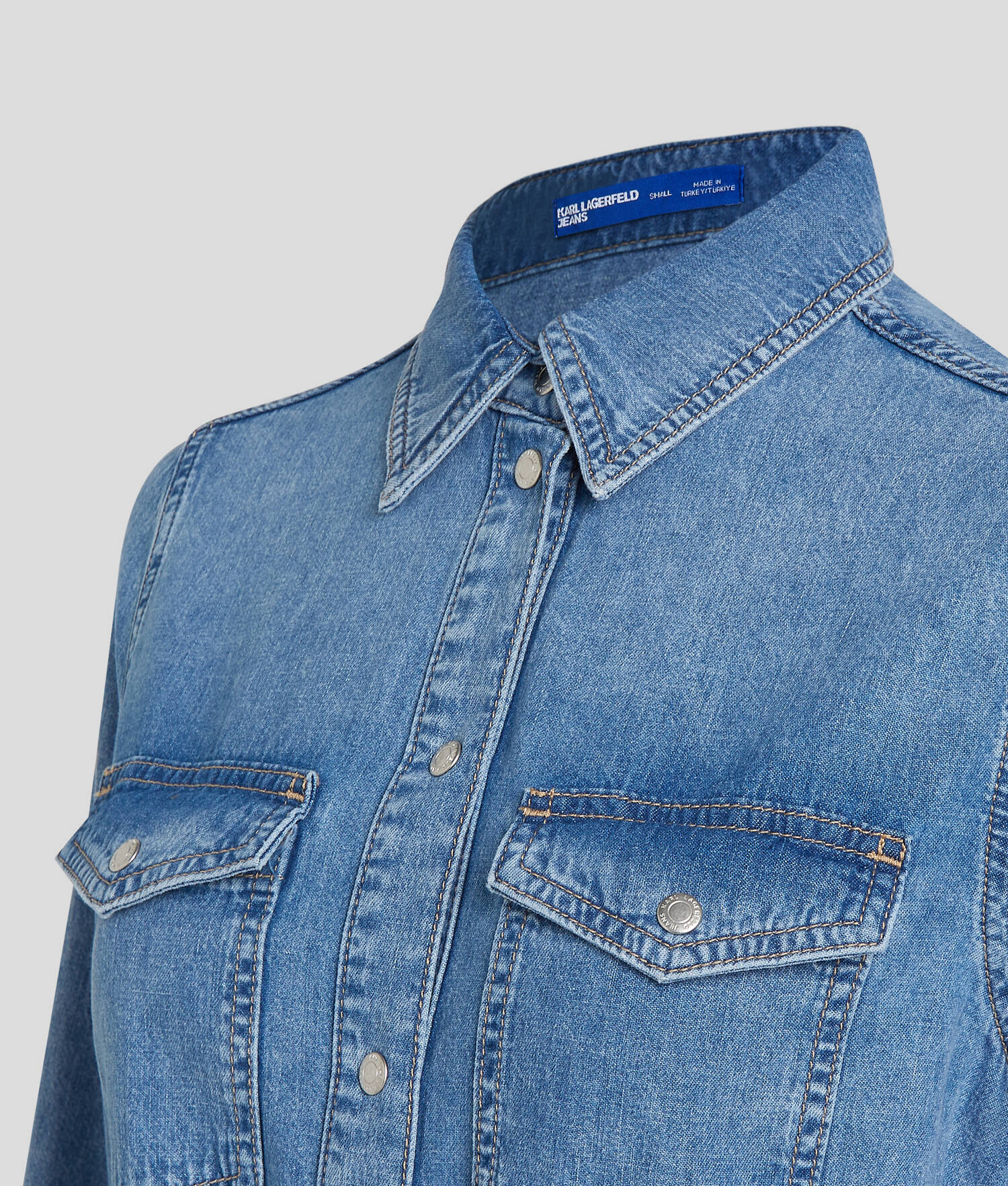 ROBE-CHEMISE EN DENIM À LA TAILLE NOUÉE KLJ