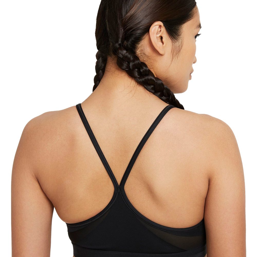 Nike Dri-Fit Indy V-Neck Sport BH Damen schwarz