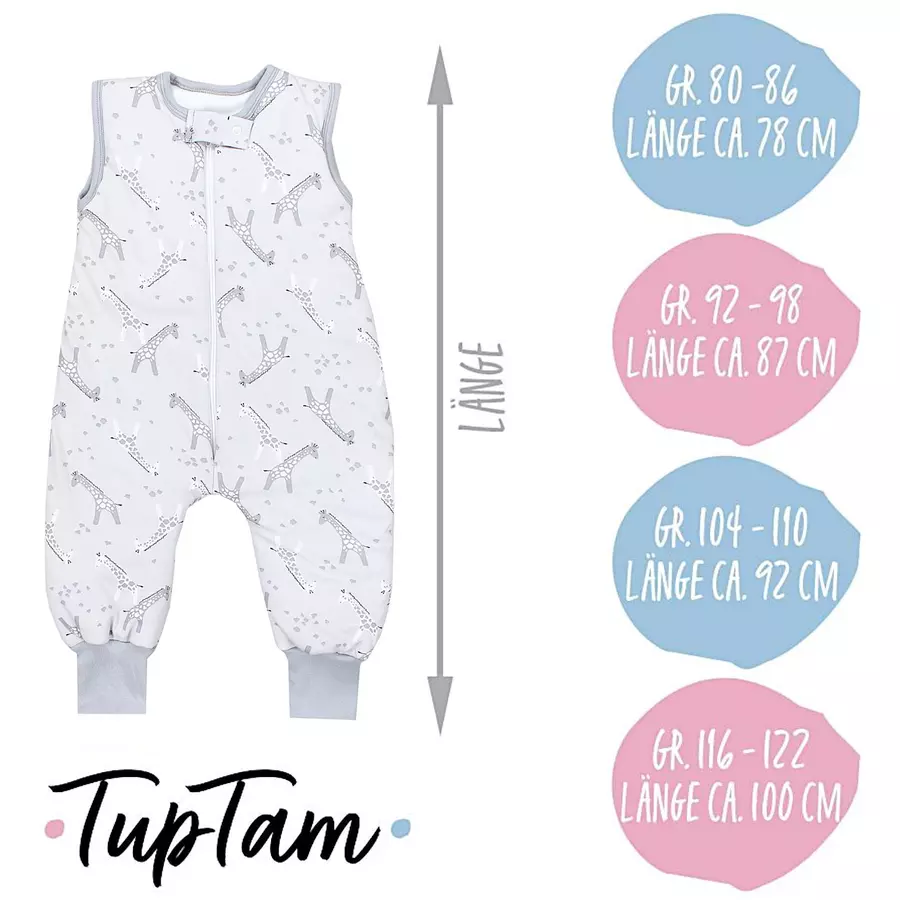 TupTam Baby  Winter Schlafsack mit Beinen 2,5 Tog grau Modell 1