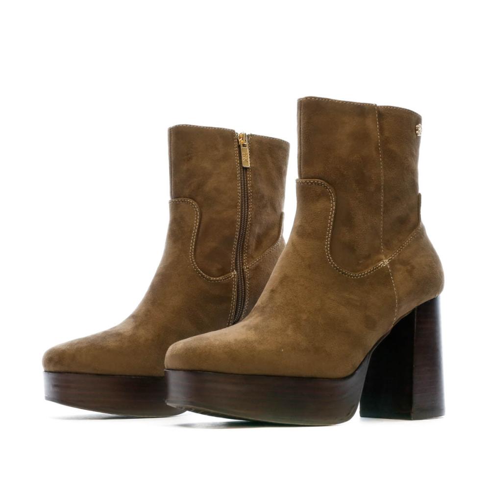 Xti Bottines Marron Foncé Femme Xti 142