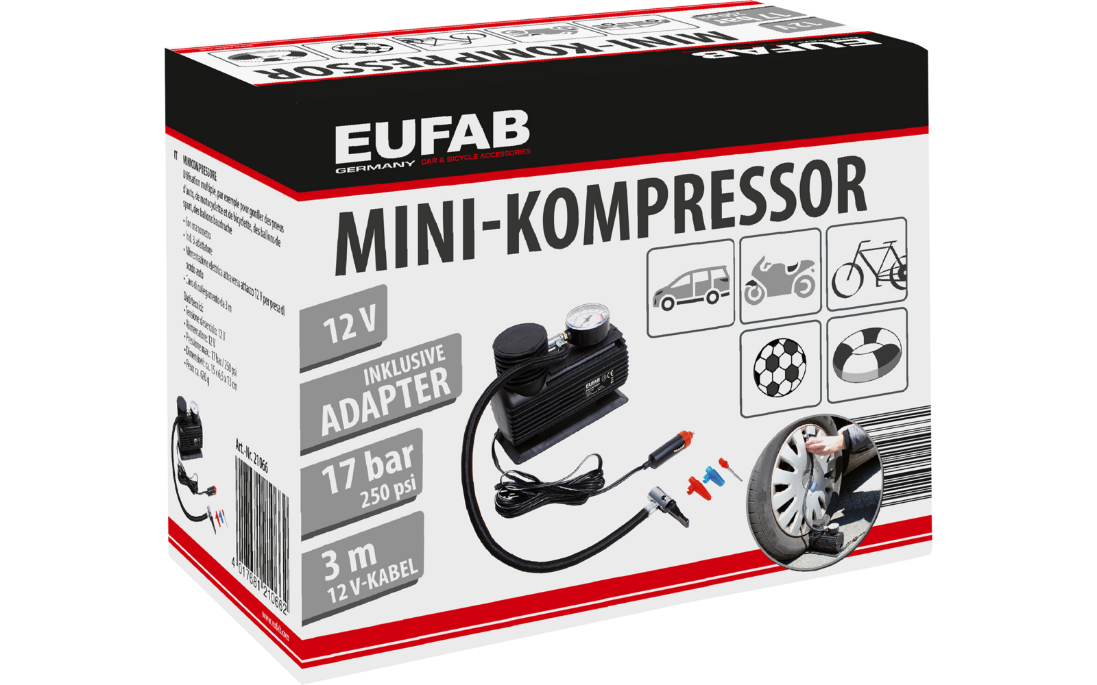Eufab Mini Kompressor 12 V