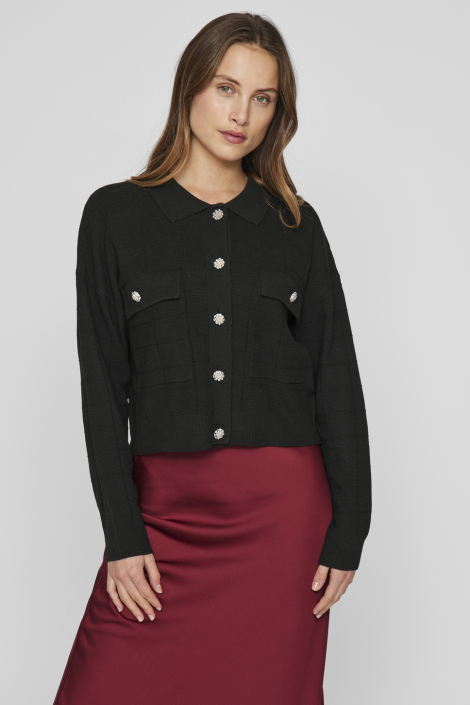 Vila zwarte dames vest