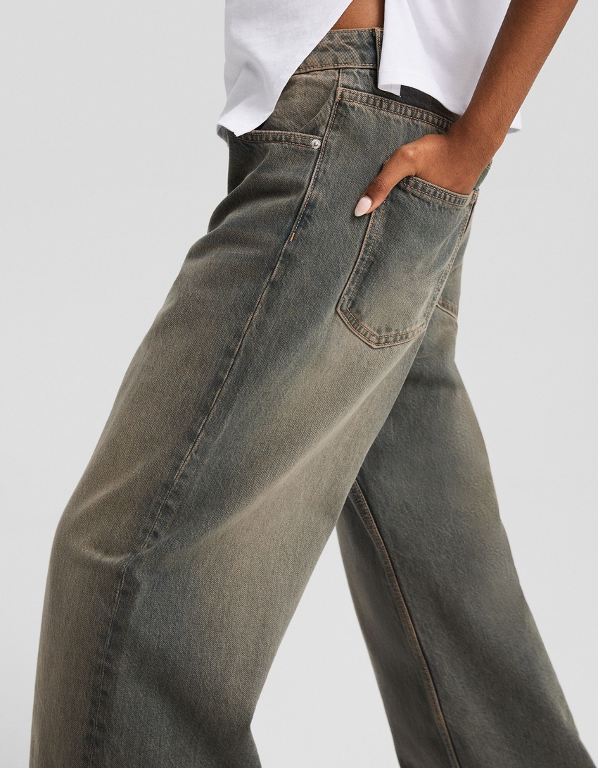 calças jeans largas