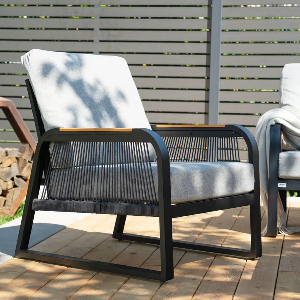 Home Deluxe Gartenlounge MARABA – Aluminium | Moderne & wetterfeste Lounge-Garnitur für Terrasse & Garten