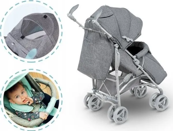 Lionelo Strollers - Lo-Irma Grey/Dark Grey