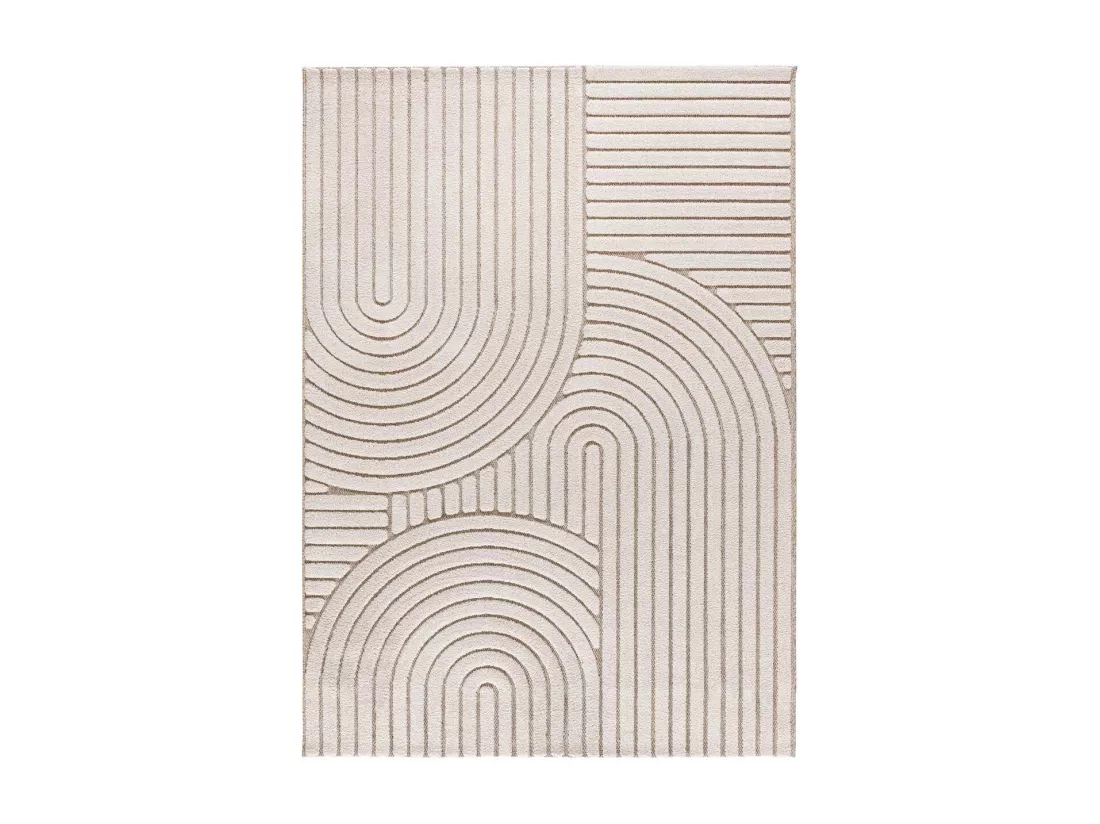 Tapis intérieur - scandinave avec relief - blanc - 80 x 150 cm - DIENA