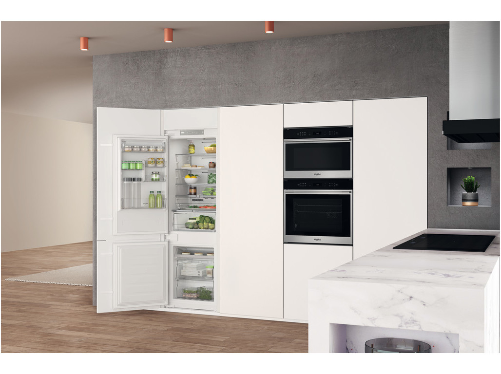 COMBINADO DE ENCASTRE WHIRLPOOL WHC18 T322 BRANCO E 250L NO FROST