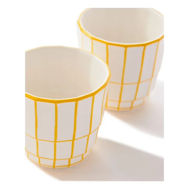 Pols Potten Tasses Digi - Set de 4 | Jaune