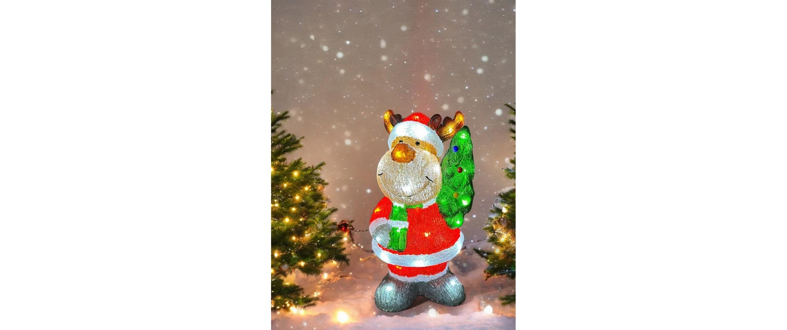 LED Outdoor Acryl Rentier 16 cm x 18 cm x 34 mLED-Figur
