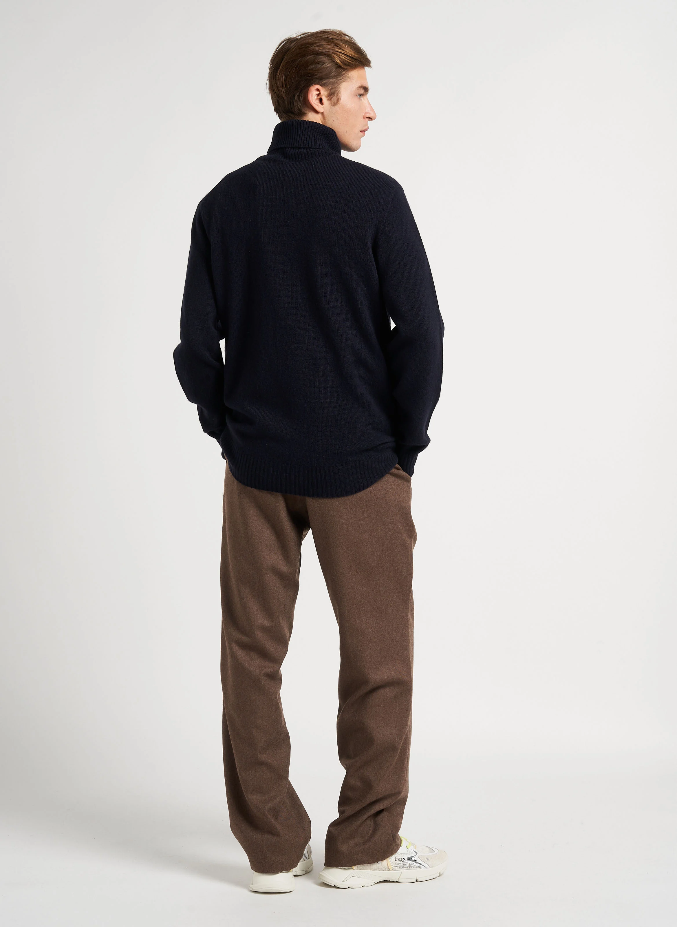 PARSH MARZ - Pantalon droit en laine vierge | Marron