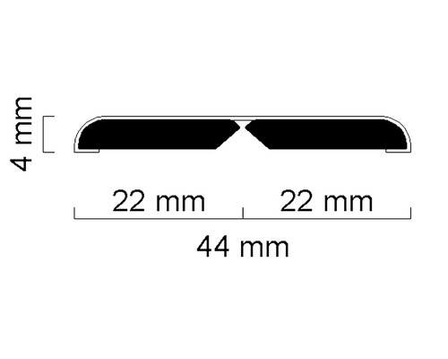 Vouwhoeklijst, zilver essen, 22x22x2400 mm