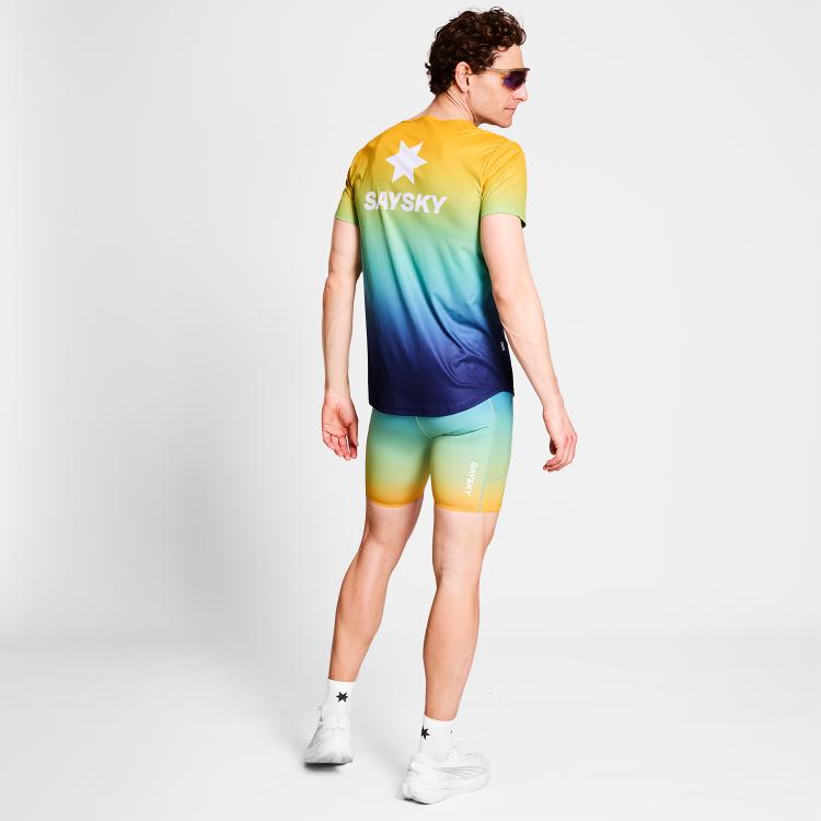 Saysky Drip Dye Flow T-Shirt Blue