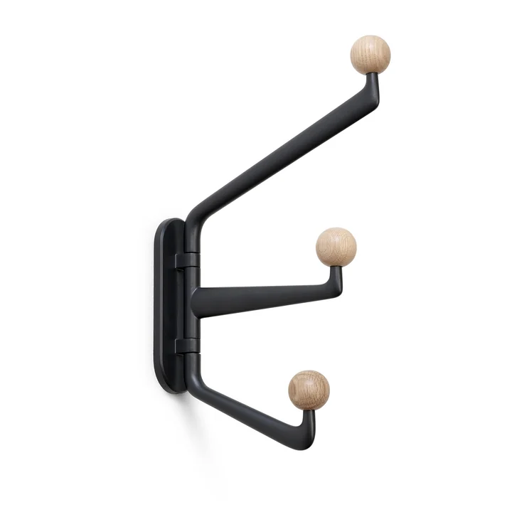 &Tradition - Capture Kleiderhaken SC75, large, graphit / Eiche