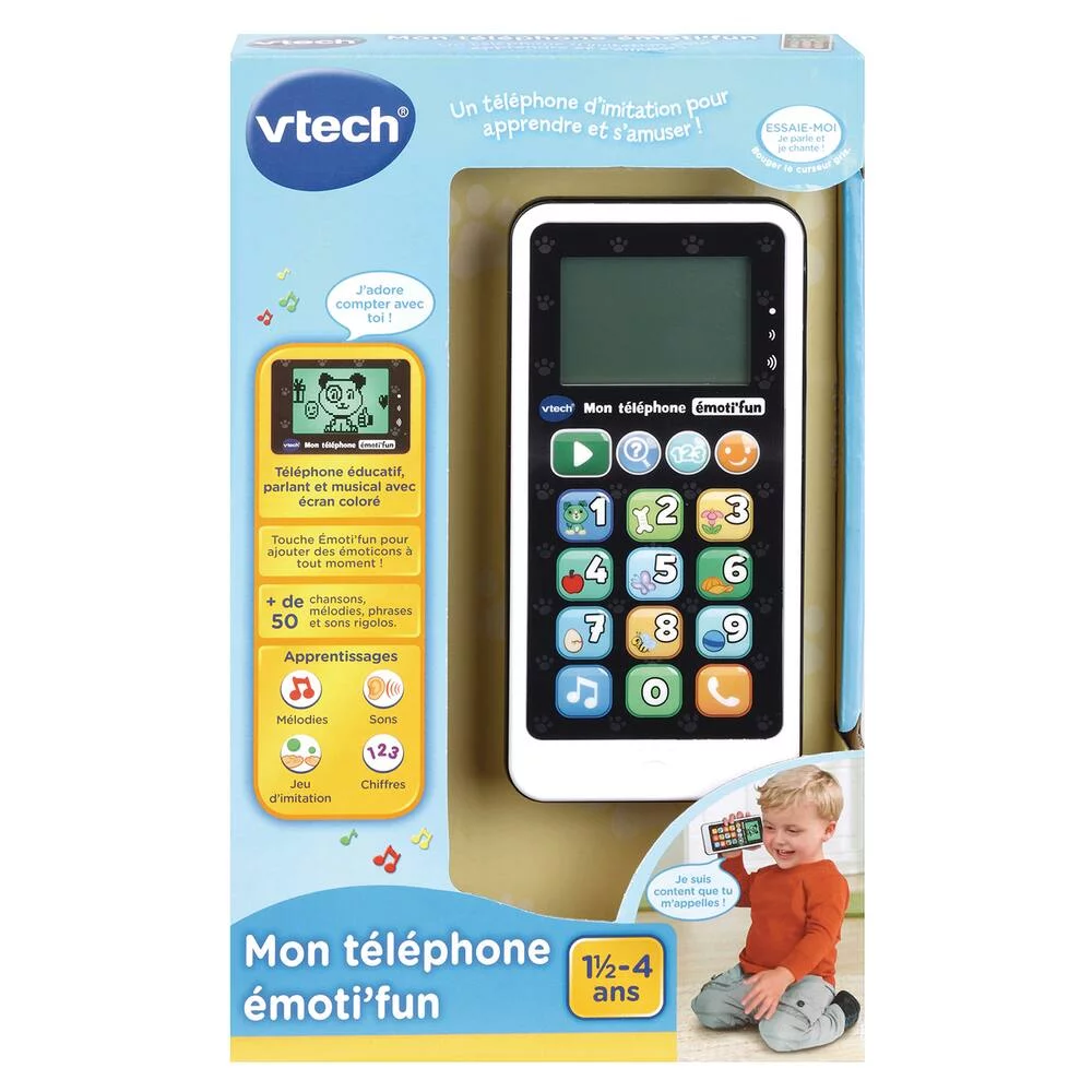 VTECH BABY - MON TELEPHONE EMOTI'FUN NOIR & BLANC