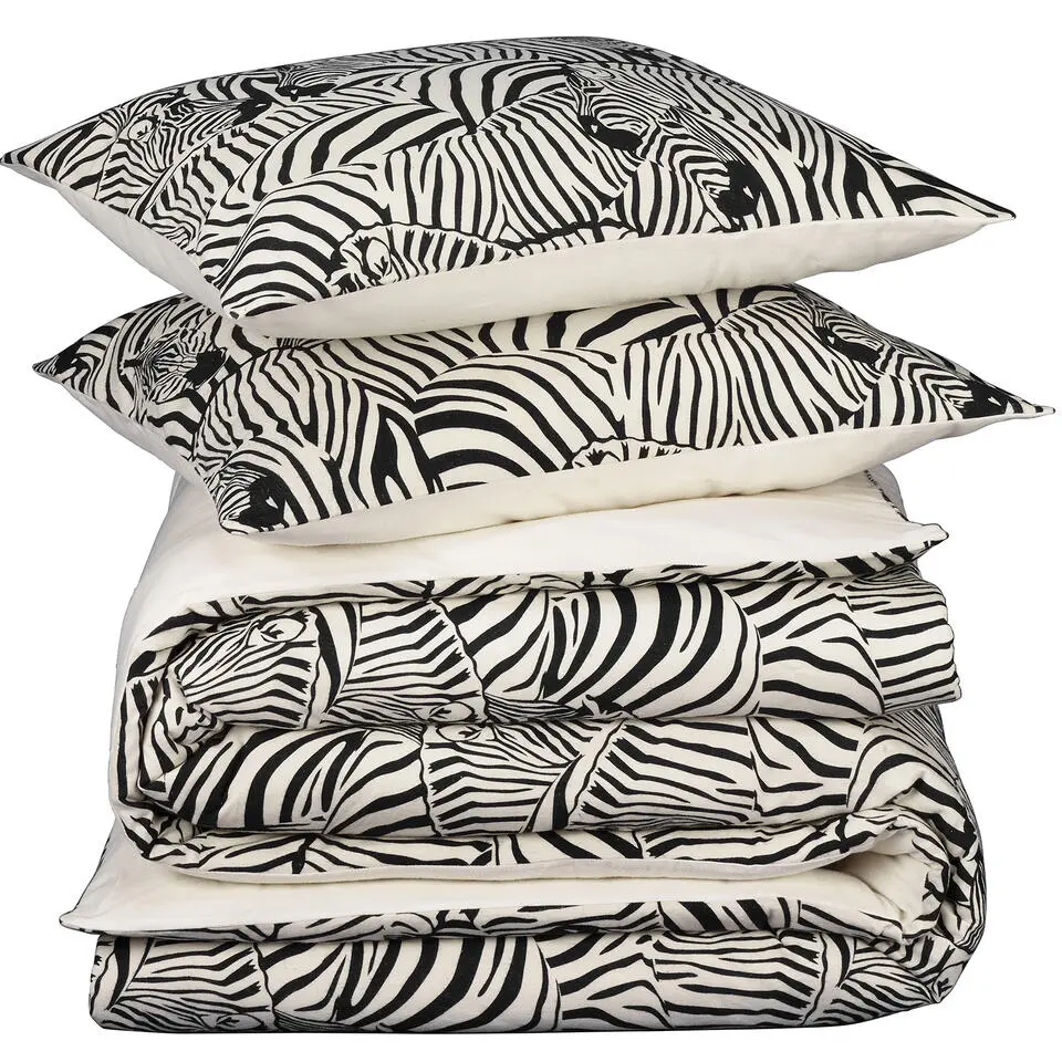De Witte Lietaer Dekbedovertrek Zebra Cream - 200 x 200/220 cm - Flanel