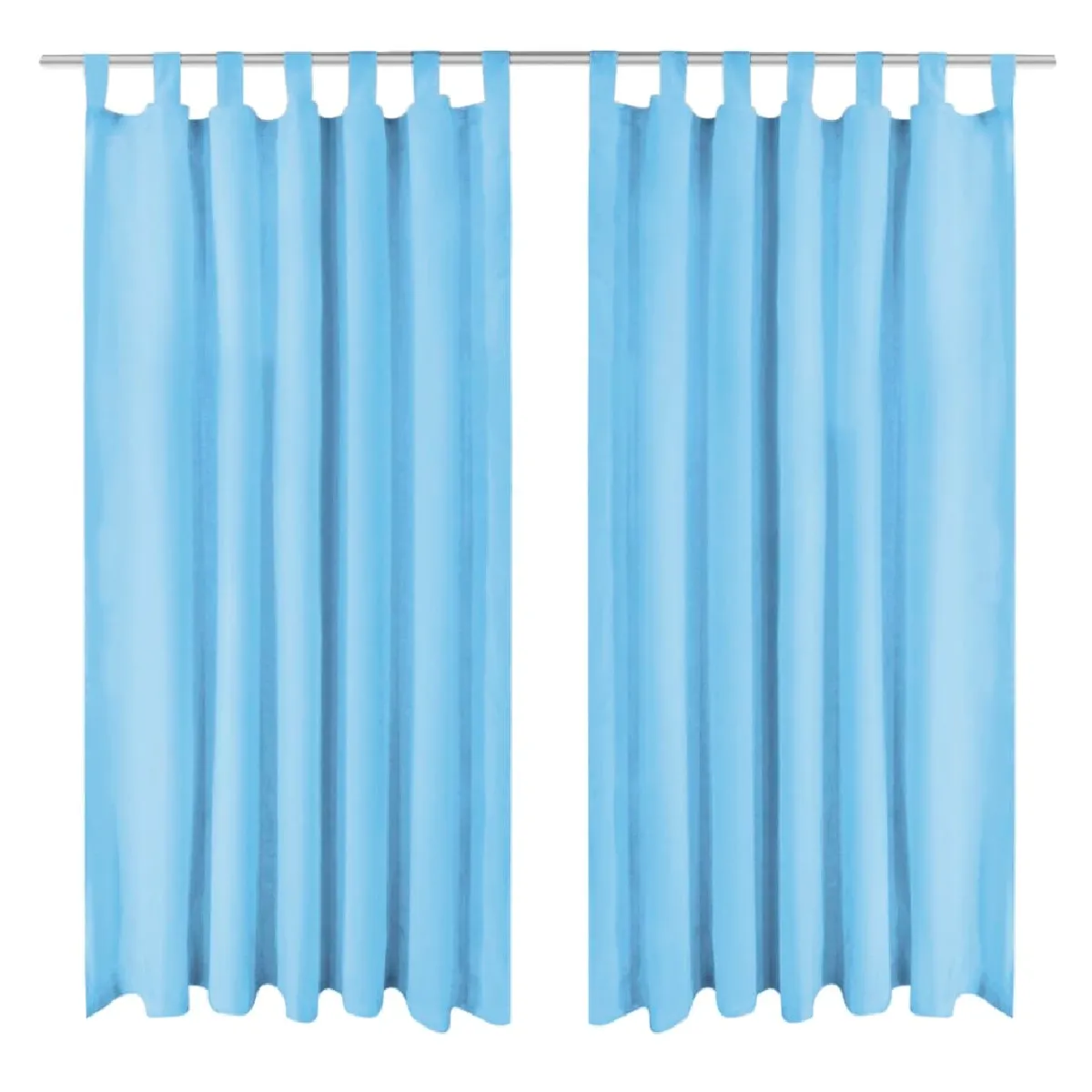 VidaXL Rideau occultant avec boucles 2 pcs - Turquoise