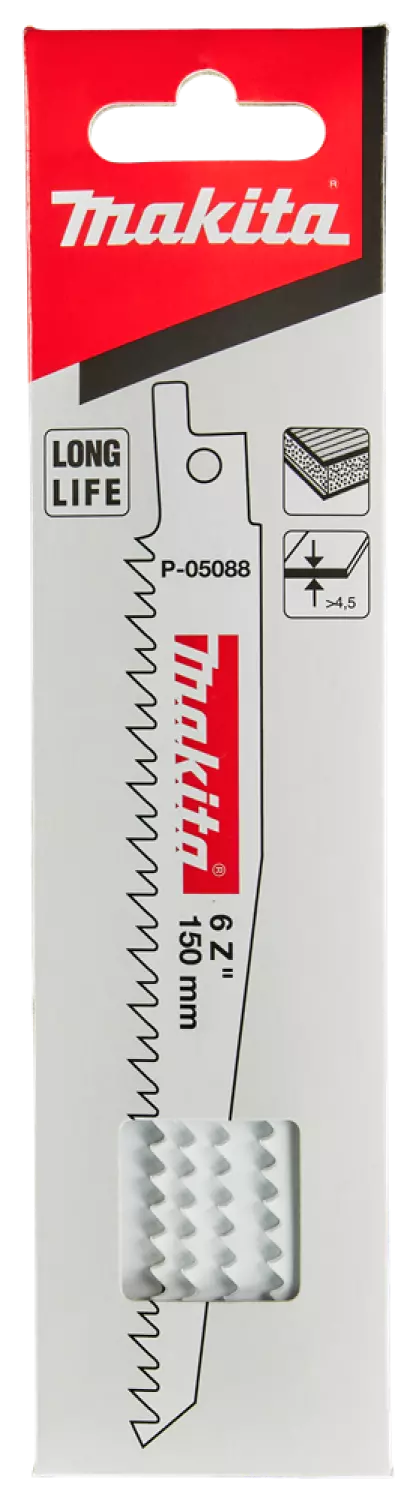 Makita P-05088 Reciprozaagblad - 130 x 4,2mm - Hout/Kunststof (5st)