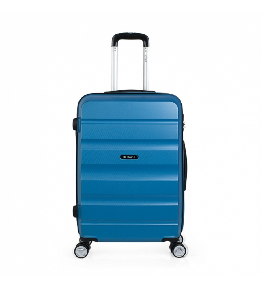 Mala de viagem rígida ITACA com 4 rodas T71660 Azul - 61 x 44 x 26 cm -