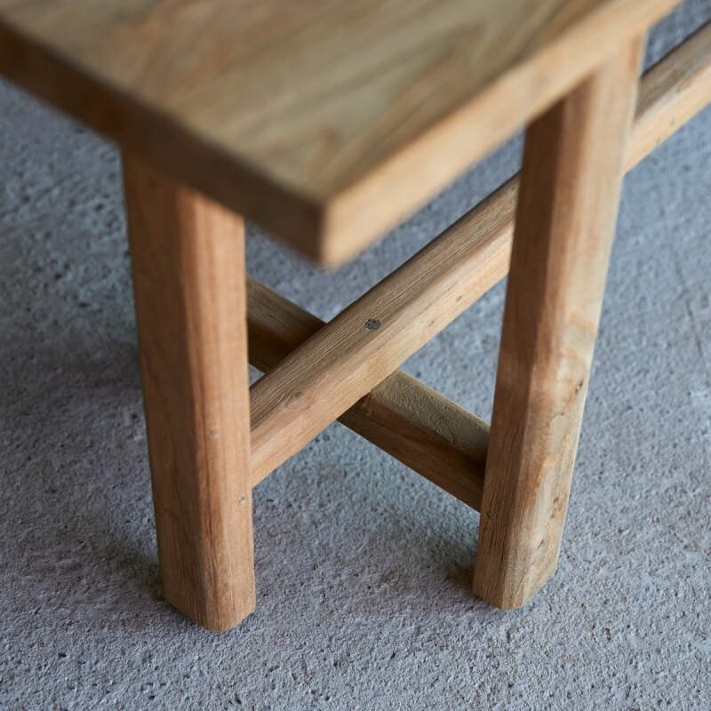 Banc Antonia en teck massif recyclé, largeur 170 cm