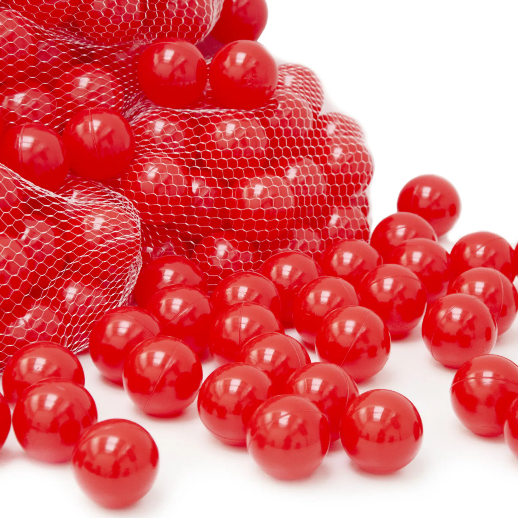 50 Bälle für Bällebad 5,5cm Babybälle Plastikbälle Baby Spielbälle Rot
