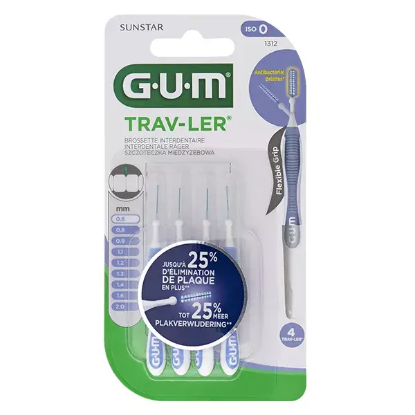 Gum Brossette Interdentaire Trav Ler 0,6mm 4 unités