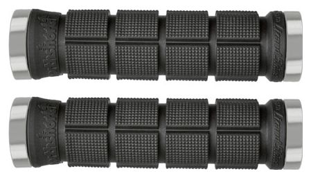 Paire de Grips Lizard Skins Northshore Lock-On Noir / Argent