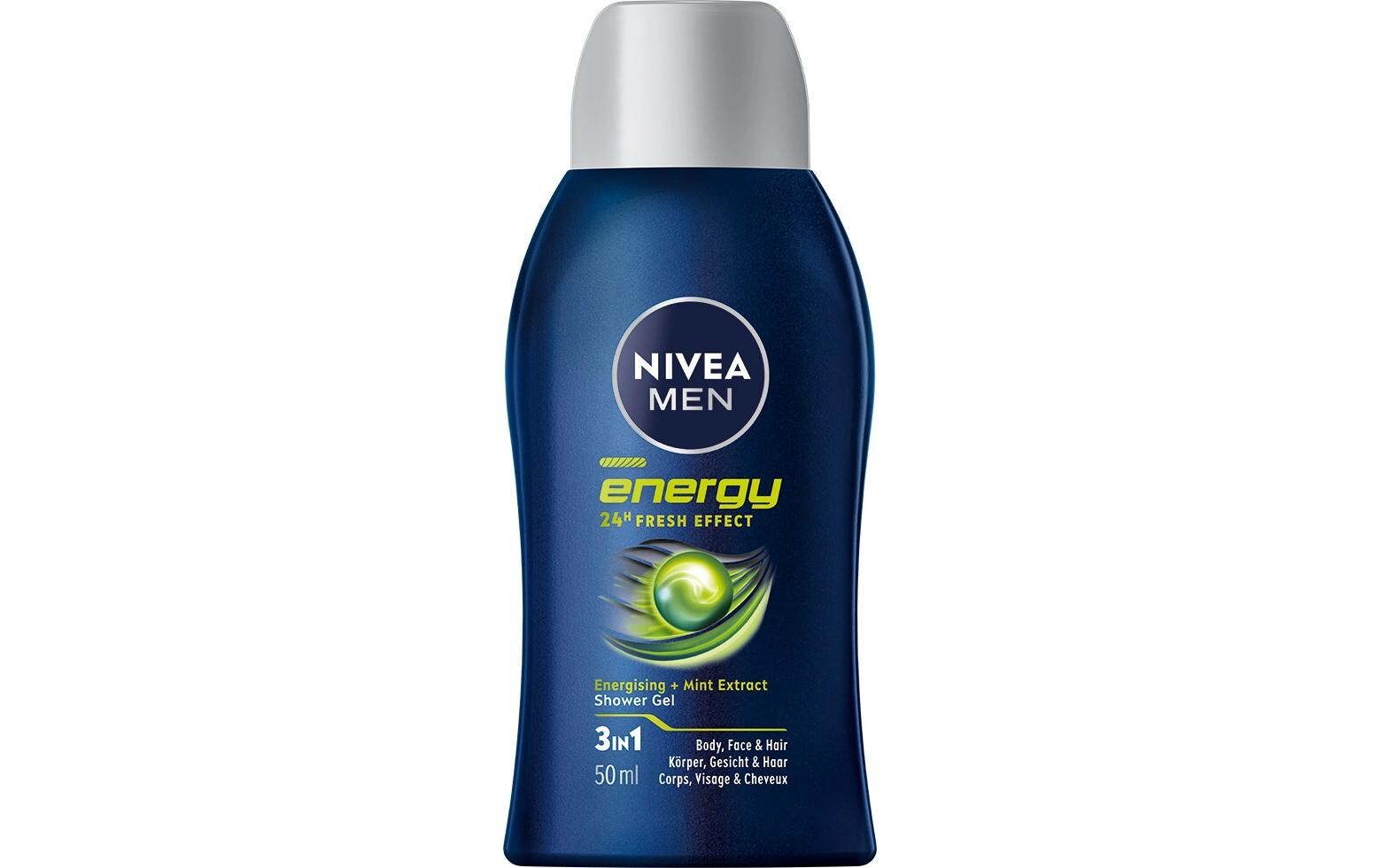 Duschgel Energy Mini 50 mlPflegedusche für Herren mit Minze und männlich-markantem Duft