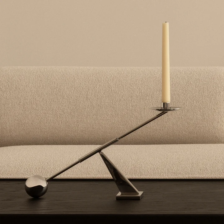 Audo - Interconnect Kerzenständer, H 25,5 x L 42,5 cm, Messing bronziert