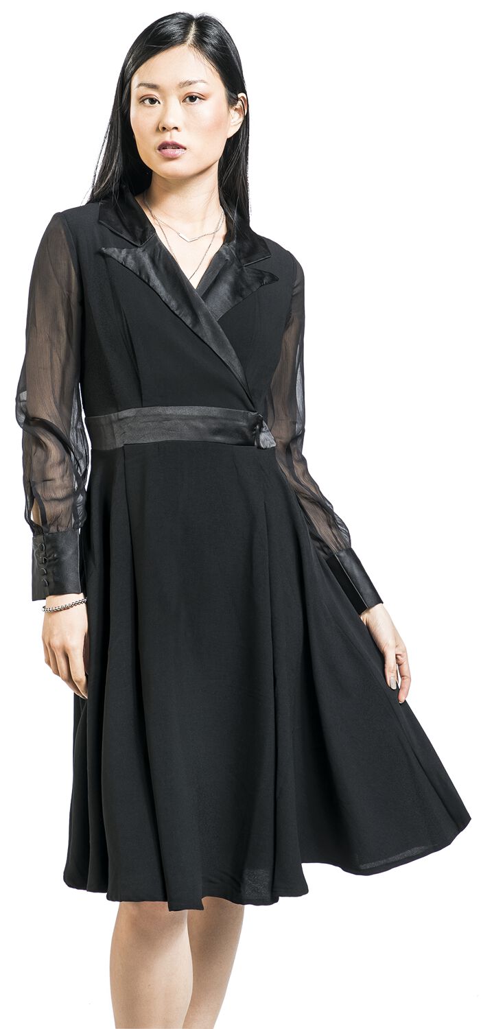 Polly - Robe Noire | Timeless London Robe mi-longue