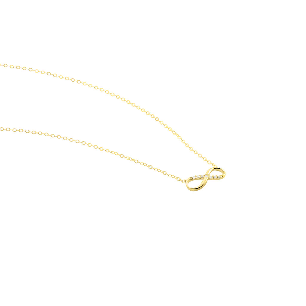 Collier Or Jaune Rosius Oxydes De Zirconium