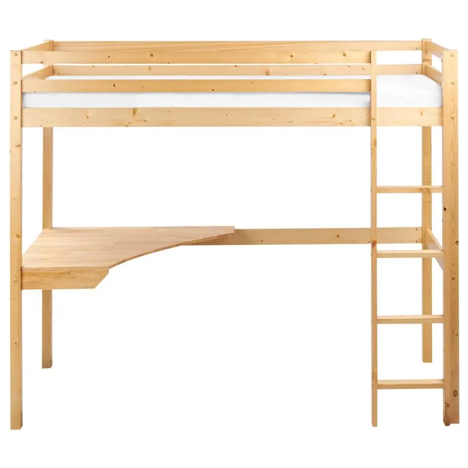 LOURY - Kinderbed - Lichtbruin - 90 x 200 cm - Dennenhout