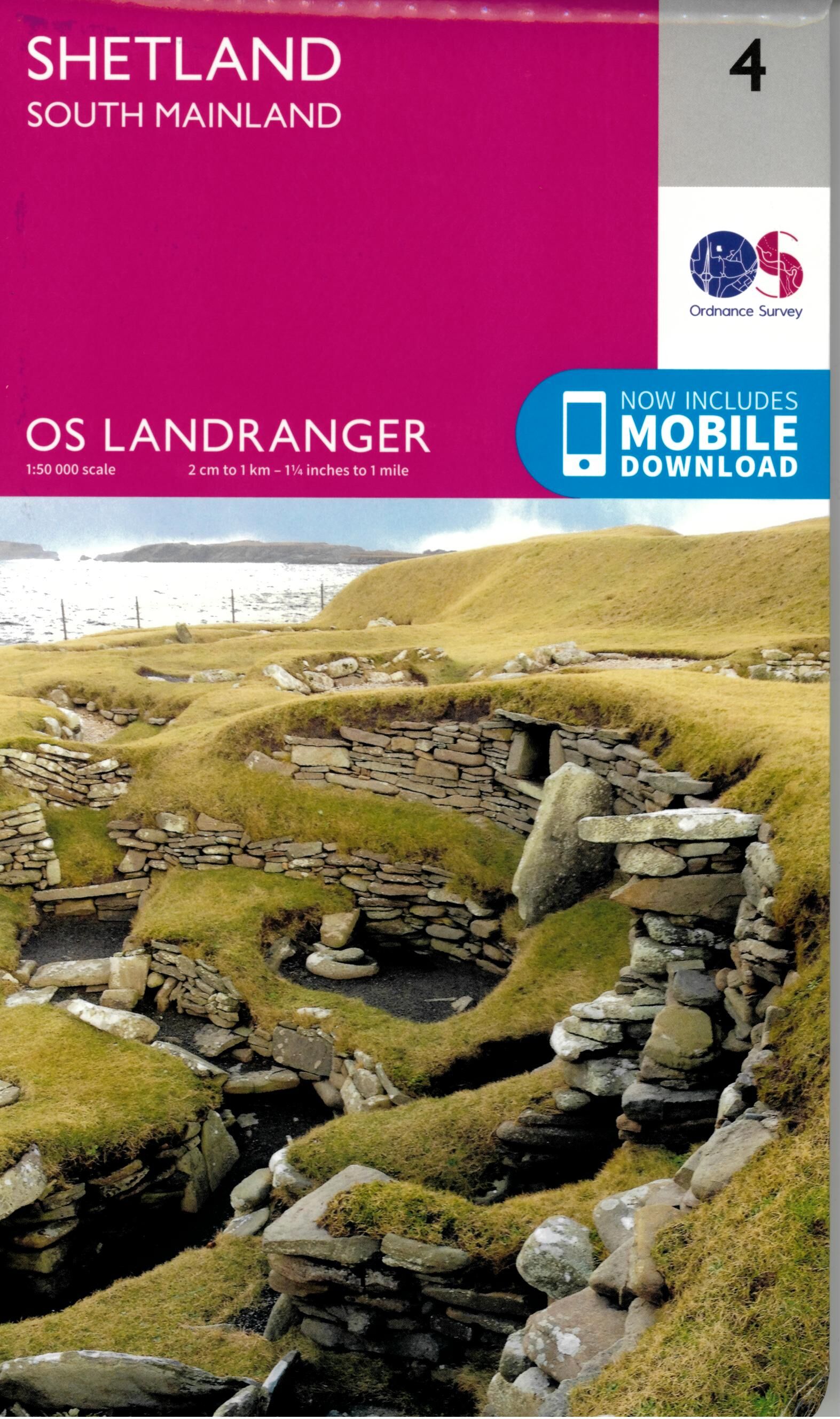 ORDNANCE SURVEY - 4 GB SHETLAND SOUTH MAINLAND 1 50 000