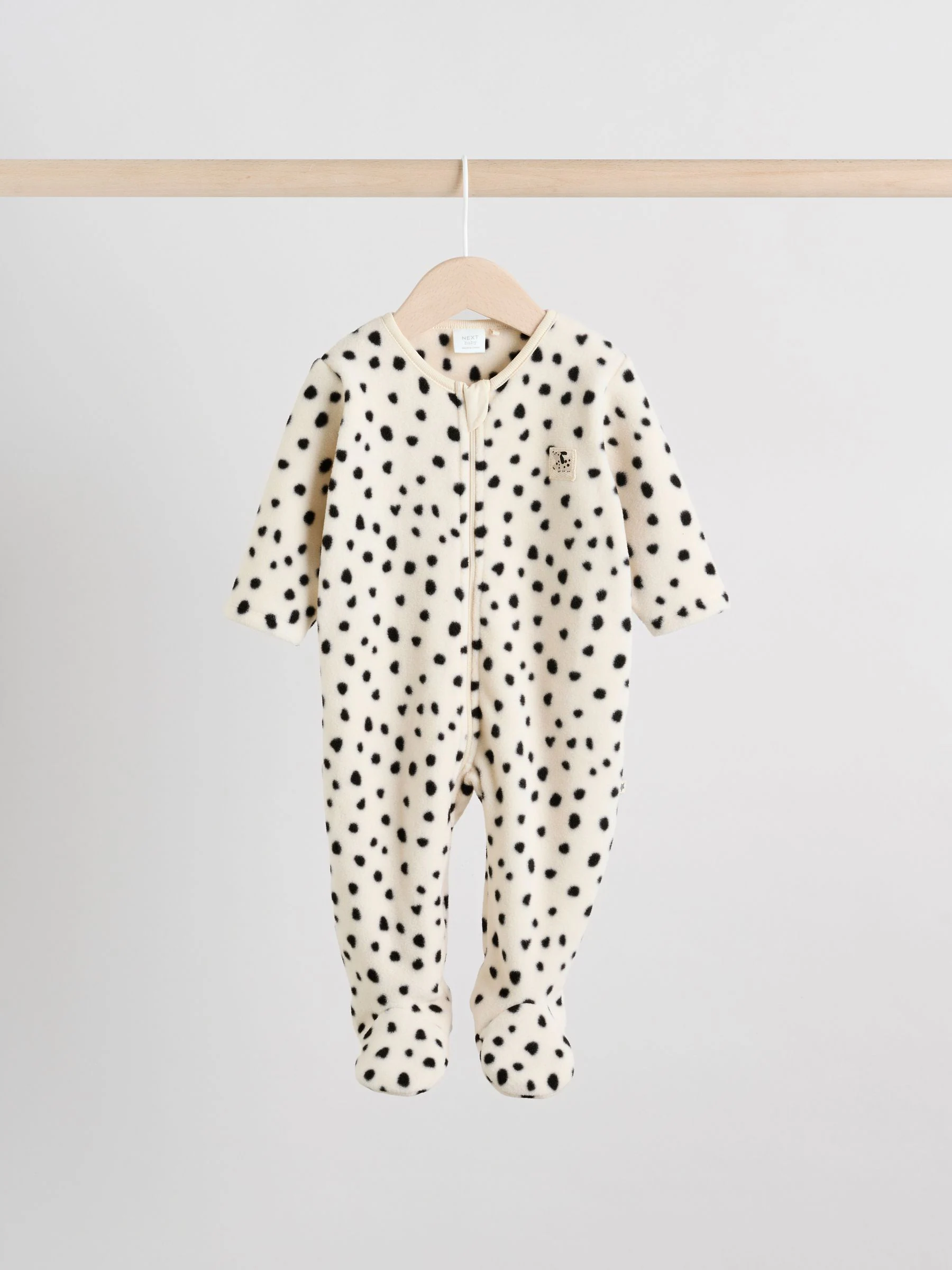 Neutraal - Set van 2 baby-onesies van microfleece met tweewegrits