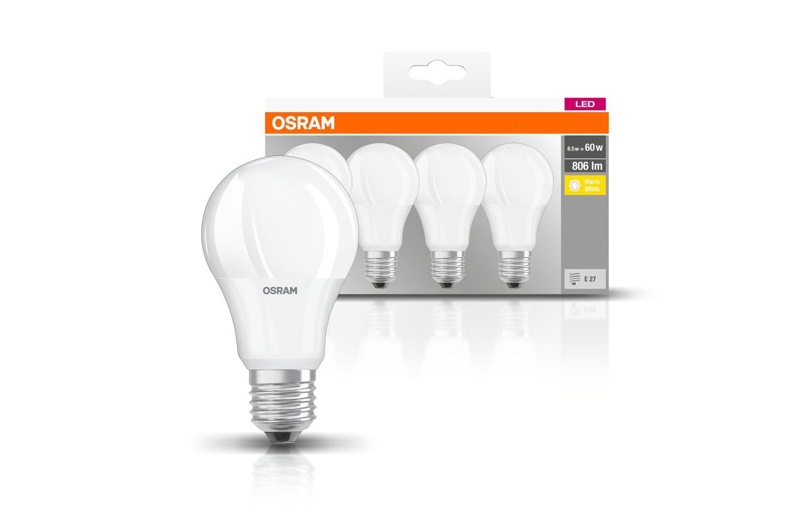 Lampe Base Retro, 8.5W, E27 Warmweiss, 4er BoxLED-Leuchtmittel