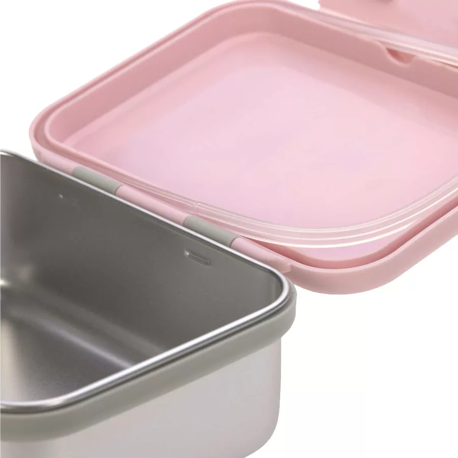 Lässig Edelstahl Lunchset rosa