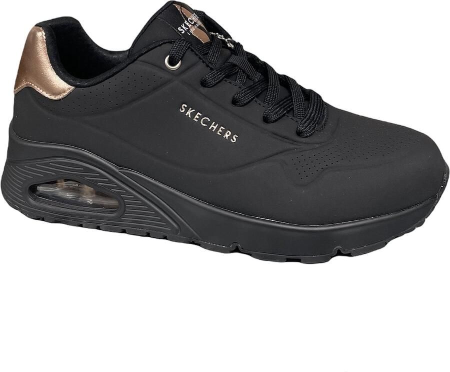 Skechers Sneakers UNO GOLDEN AIR Vrijetijdsschoen lage schoen veterschoen met metallic inzet
