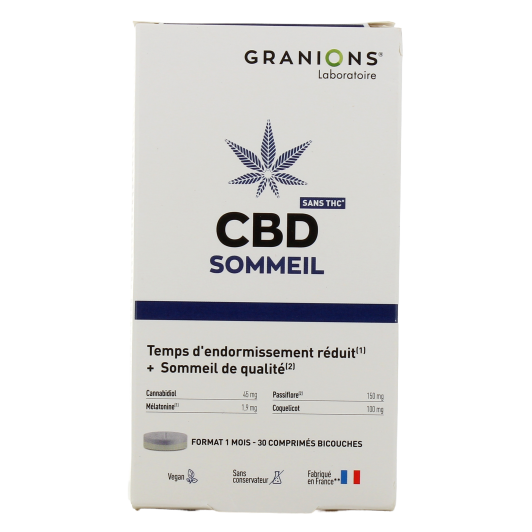 Granions CBD Sommeil - Temps d'Endormissement, Qualité du sommeil