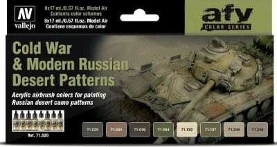 Vallejo - Maling Sæt - Cold War & Modern Russian Desert Patterns - 8X17 ML