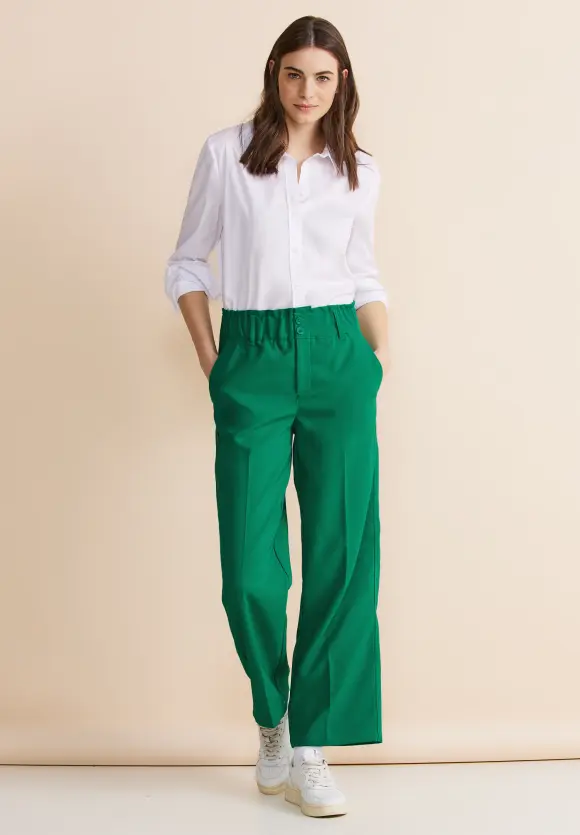 Loose Fit Twill Hose - fresh spring green