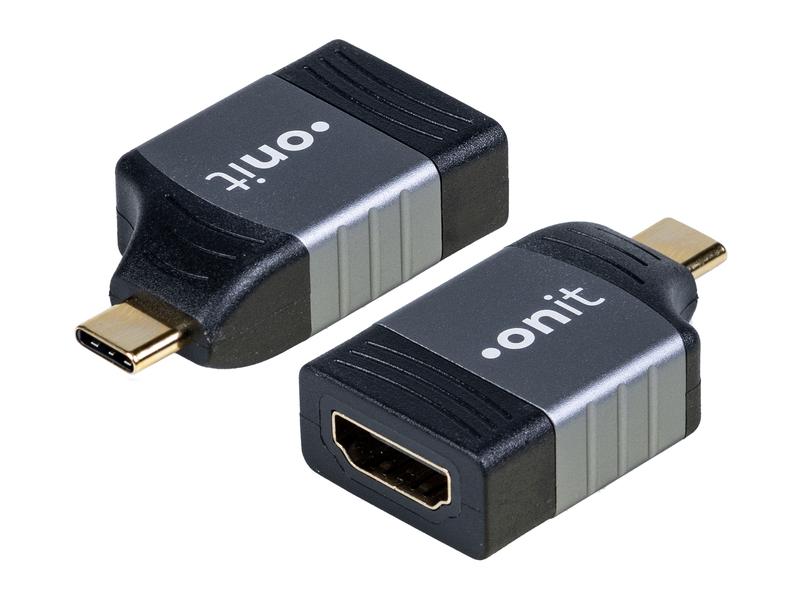 onit Adapter USB Type-C - HDMI, 1 Stück Videoadapter USB-C auf HDMI