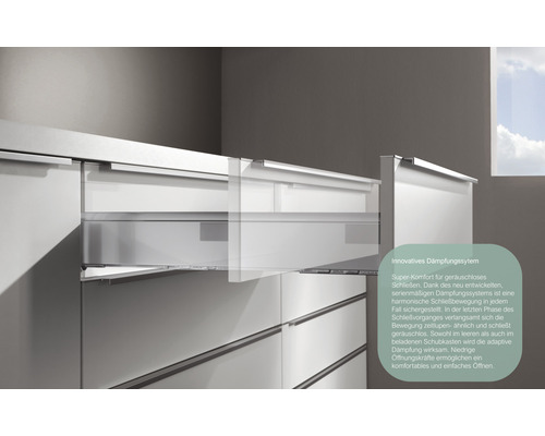 Nobilia Elements keukenblok zonder apparatuur Urban 300 cm alpinewit mat voorgemonteerde variant links 4004539053878