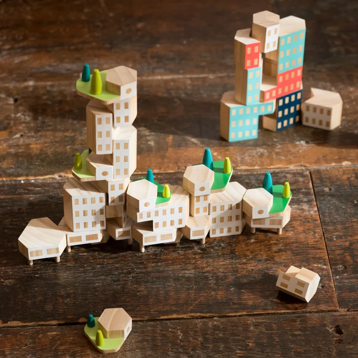 Areaware - Blockitecture, Spielzeug Holz-Architektur, Factory
