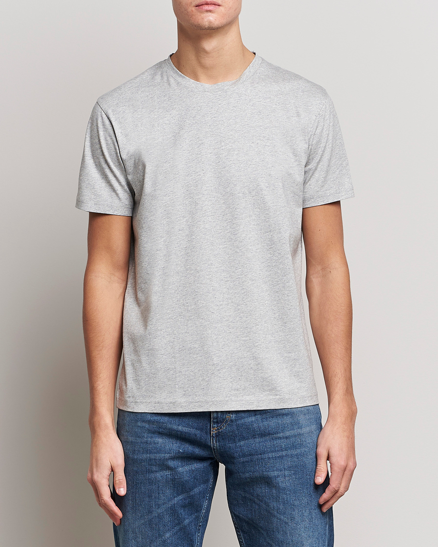 Sunspel Riviera Midweight T-Shirt Grey Melange