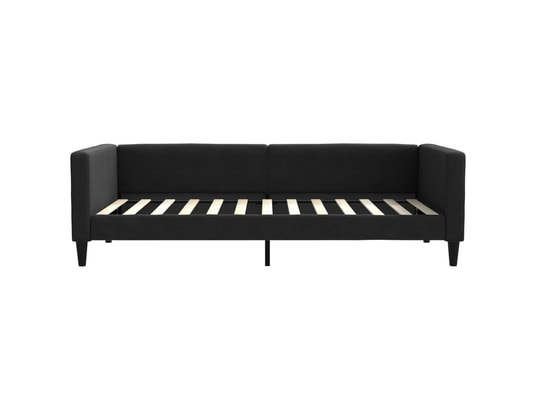 VIDAXL - Lit de jour avec lit gigogne noir 100x200 cm tissu