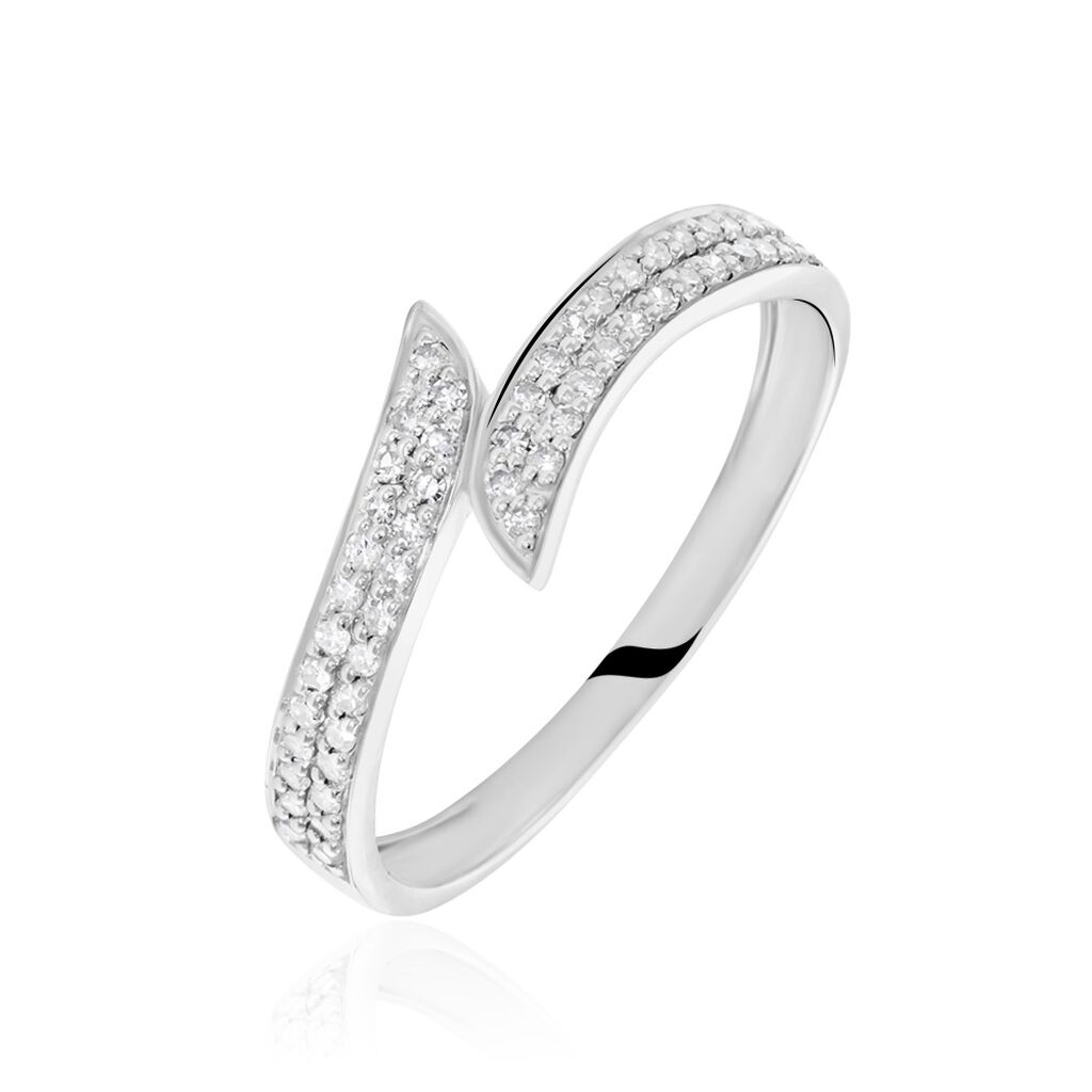 Bague Shahida Or Blanc Diamant